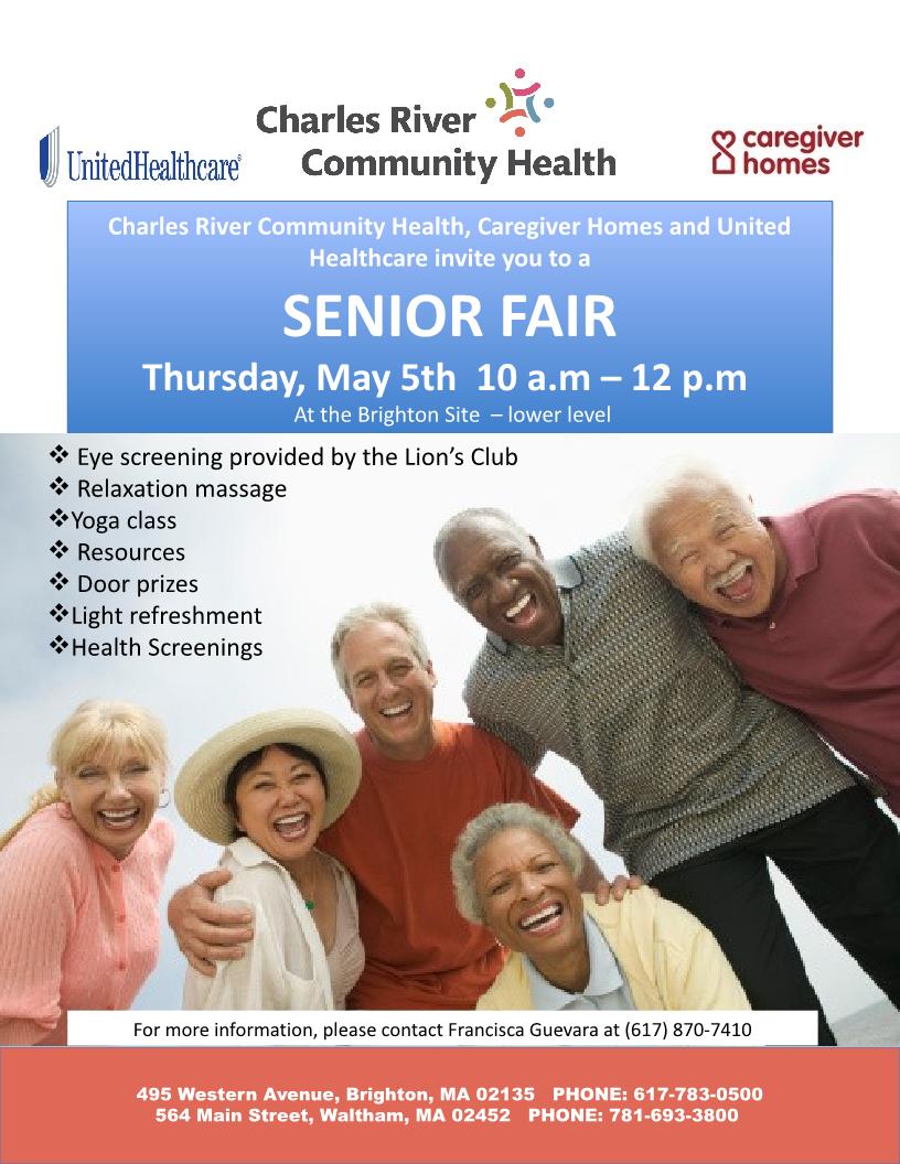 Senior Health Fair Charles River Community Health